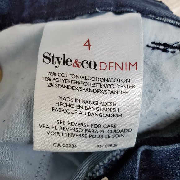 Style&Co Denim Culotte Mid Rise - Picture 4 of 7